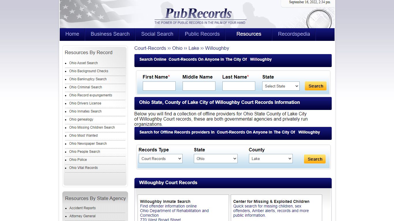 Willoughby, Lake County, Ohio Court Records - Pubrecords.com