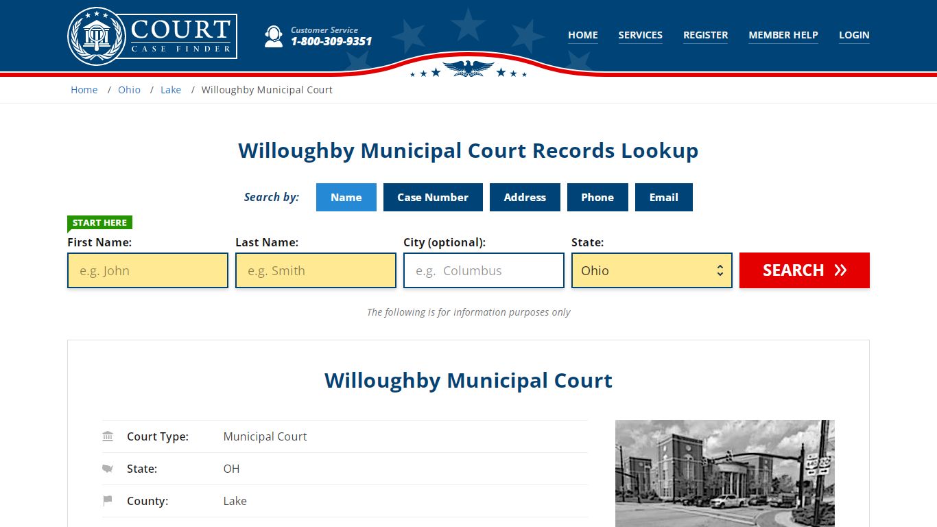 Willoughby Municipal Court Records Lookup - CourtCaseFinder.com